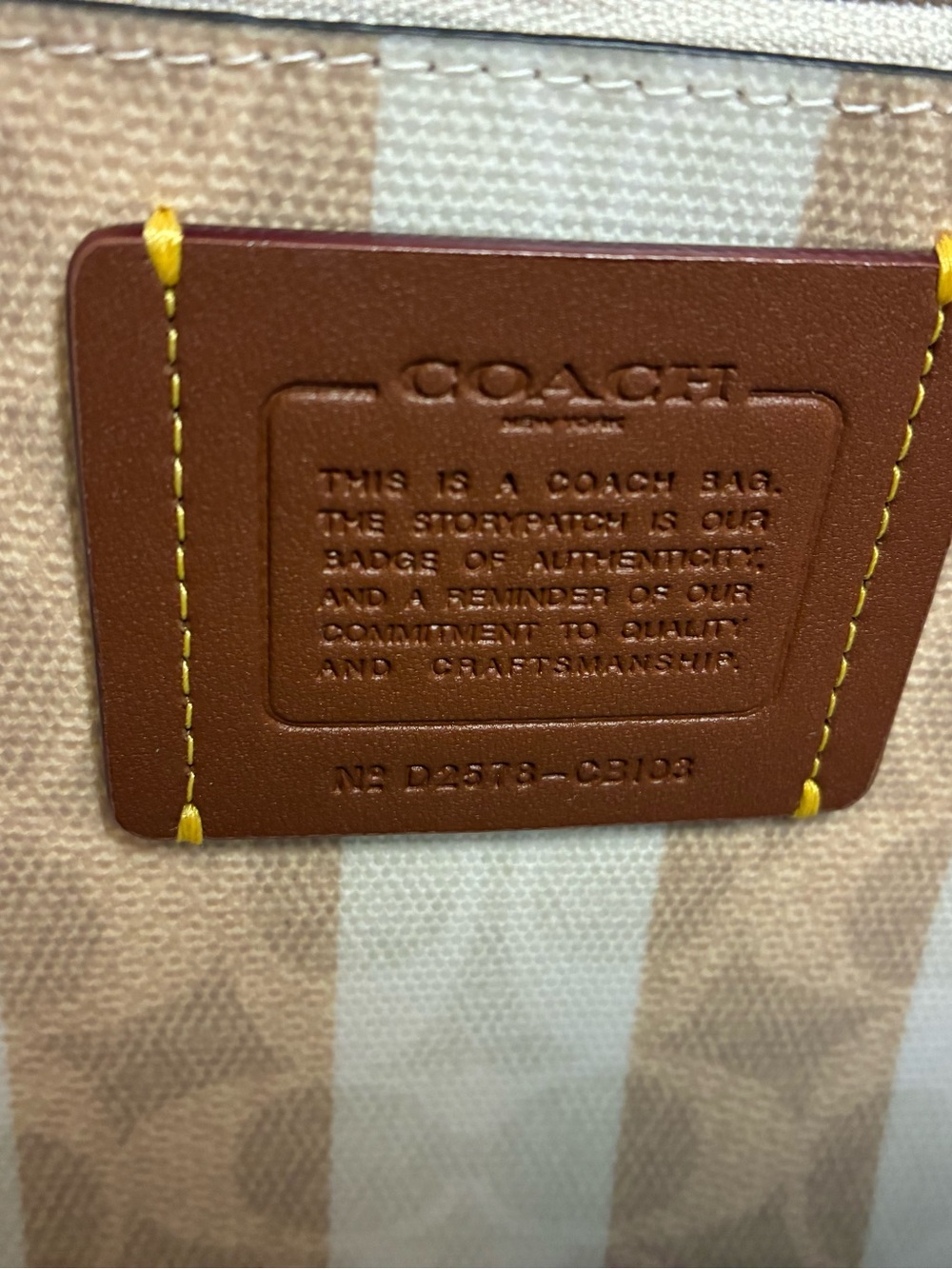 Coach City Signature Striped Tote - Picture 7 of 7